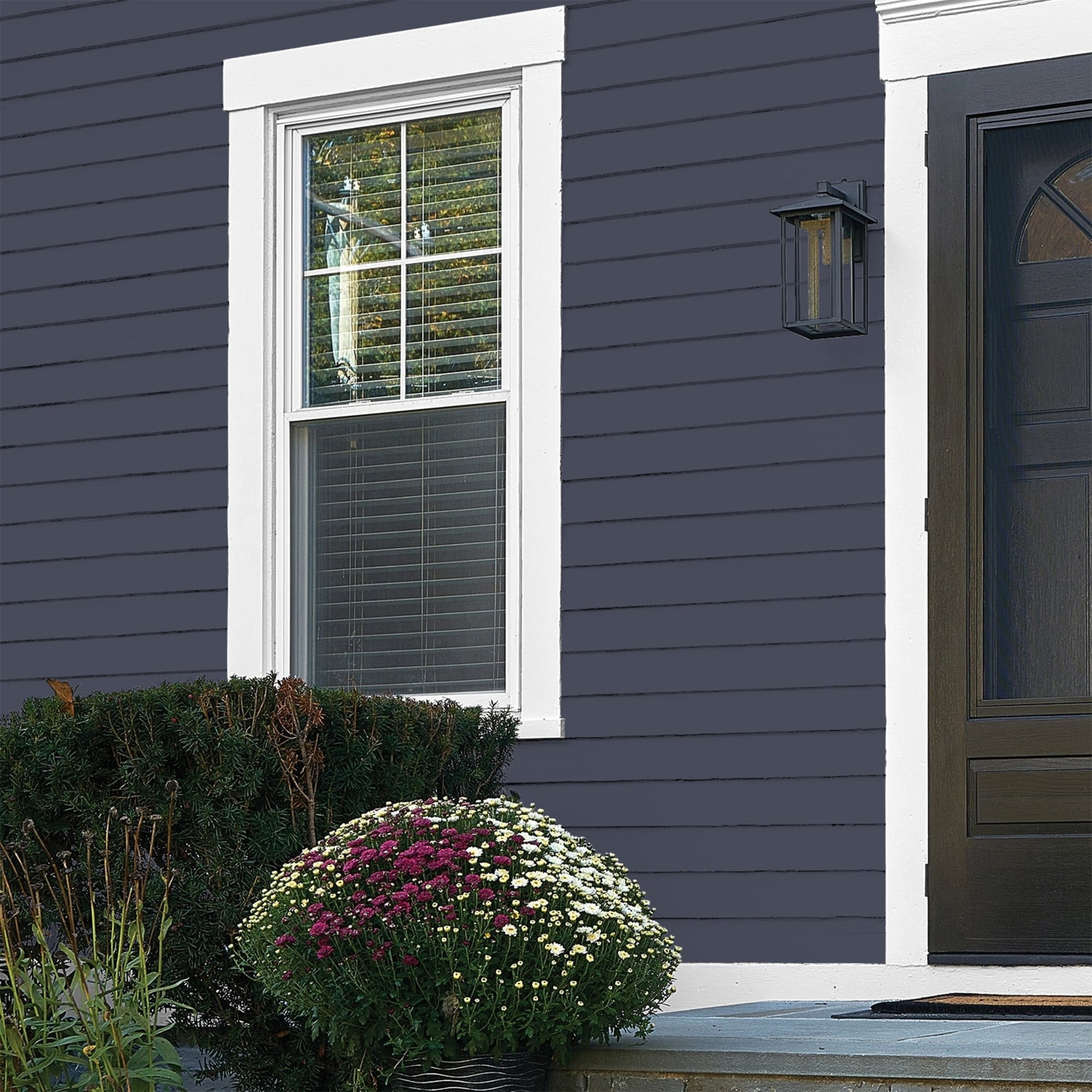Glidden HEP Black Flame / Purple Flat Exterior Paint with Primer, 1 Gallon