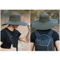 thumbnail image 5 of Men's Sun Protection Floppy Visor Bucket Hat - Military green, 5 of 5