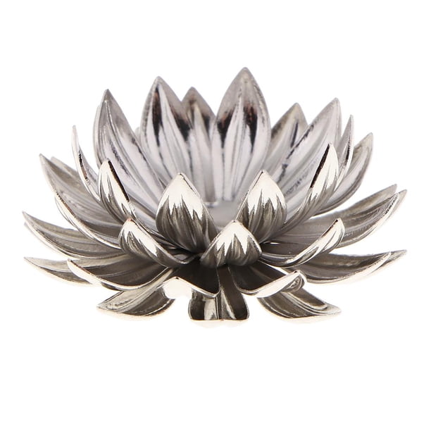 1 pieza Flor de loto de espalda plana para joyas - Decoración de la caja del teléfono - Accesorio para el cabello DIY - Accesorio de joyería de Platino Macarena Flor Flatback Embellecimiento