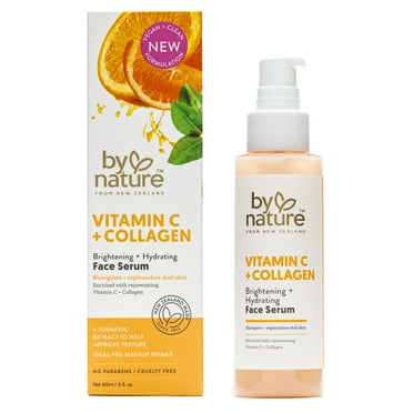 By Nature Skincare from New Zealand Vitamin C and Collagen Face Serum to Brighten and Hydrate All Skin Types