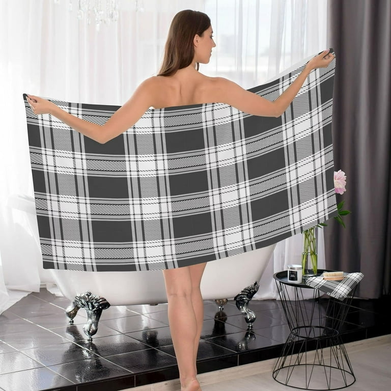 Buffalo plaid bathroom towels hotsell