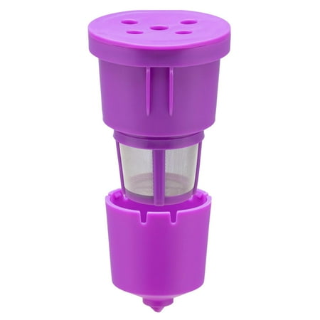 

Stainless Steel Refillable Pod with Coffee Spoon Brush Reusable Coffee Filter . Double Cup Coffee Makers 1/B40 single