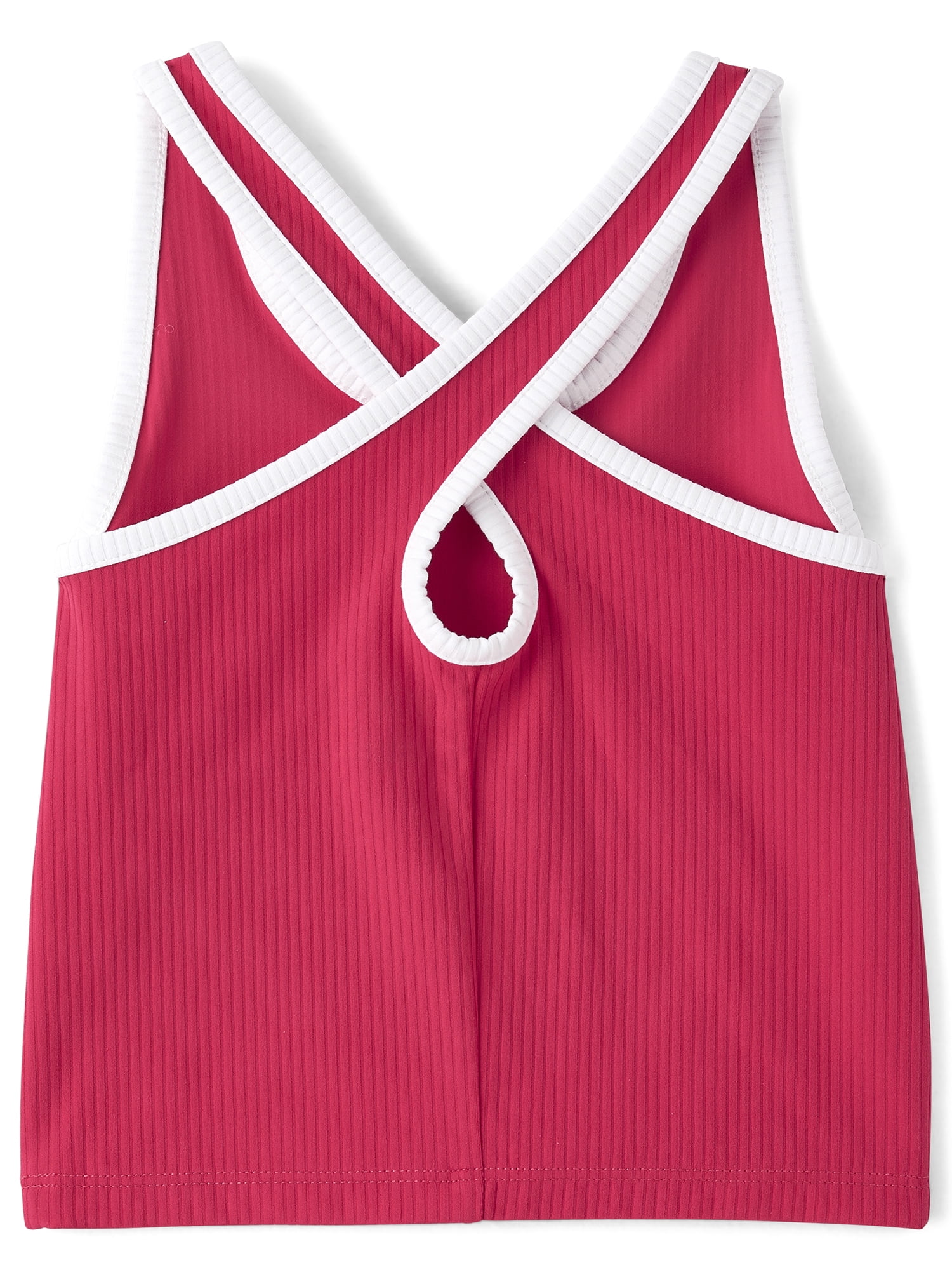 The Children's Place Girls Sleeveless Contrast Ribbed Cross Back Tank Top, Sizes XS-XXL