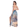 thumbnail image 3 of FORMRS Womens Beach Sarong Semi-Sheer Bikini Wrap Skirt Swimsuit Cover-ups, Floating Whale, 3 of 7