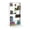 White/Yellow, variant on Modern Wood Frame Etagere Bookcase, 6 Shelves, Walnut/Chrome