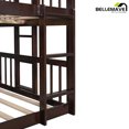 thumbnail image 5 of Triple Bunk Bed Full Size, Full over Full over Full Bunk Beds/Low Triple Bunk Bed with Slide, Ladder and Guardrail, 3 Bunk Beds, Full Bunk Beds for Bedroom  (Espresso), 5 of 11