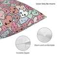 thumbnail image 3 of Yiaed Cartoon Hearts Print Pillow Covers Super Soft Decorative Square Throw Pillow Covers Case Cushion Covers for Sofa Couch Bedroom Car Decor（No pillow core）-18"x18", 3 of 7