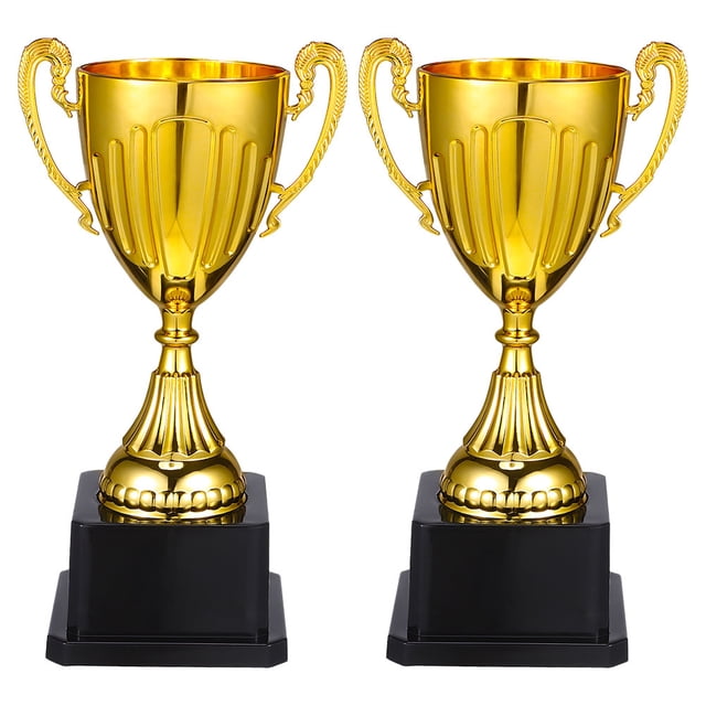 Milisten 2Pcs Award Trophy Winner Trophy Celebration Trophy Cup Plastic Competition Trophy for Sports Game Events