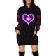 thumbnail image 1 of Vestido de sudadera con capucha de manga larga con estampado de corazón de amor del día de San Valentín para mujer Pompotops  hdfakjf1658, 1 of 5