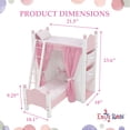 thumbnail image 5 of Emily Rose 18 Inch Doll Furniture Loft Bunk Bed with Doll Clothes Storage Shelves, Bins & Bedding - Fits 15" - 19" Dolls, 5 of 9