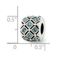 thumbnail image 3 of Solid 925 Sterling Silver Reflections December CZ Cubic Zirconia Swarovski Crystal Bead (8.2mm x 10.9mm), 3 of 3