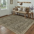 thumbnail image 4 of BERTHMEER 5'x7' Area Rugs for Living Room Washable Bedroom Rugs Soft Distressed Vintage Oriental Traditional Print Brown Rugs for Dining Room Farmhouse Non-Silp Stain Resistant Carpet, Brown, 4 of 5