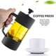 thumbnail image 4 of French press coffee maker and tea maker, thickened borosilicate glass coffee press rust and dishwasher safe, black, 4 of 5