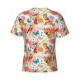 thumbnail image 6 of Vsdgher Flowers And Birds Watercolor Print Men's Dry Fit Mesh Athletic Shirts Moisture Wicking Tennis T-Shirt Tops, 6 of 9