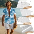 thumbnail image 6 of FOR U DESIGNS Blue Tie Dye Print Matchable Couple Outfit Matching Clothes Set Linen-Style Men Button Down Shirt Sleeveless Maxi Dress with Pockets, 6 of 7