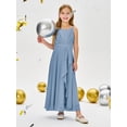 thumbnail image 4 of Drtj Girls Chiffon Dresses Formal Sleeveless Junior Bridesmaid Wedding Party Maxi Dress, 4 of 11