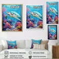 thumbnail image 4 of Designart "Submerged Turtle Seascape" Coastal Coral Under Water Floater Framed Canvas Prints, 4 of 5