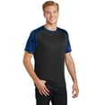 thumbnail image 4 of Sport-Tek CamoHex Colorblock Tee-L (Black/ True Royal), 4 of 6