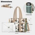 thumbnail image 5 of Teacher Tote Bag,Cute Doberman and Dog Footprint Teacher Utility Tote Bag,Large Work Tote Bags for Women with Multiple Pockets,Top Zipper Closure,13.8x10.6x6.7 Inch, 5 of 5