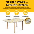 thumbnail image 4 of Daisy Flower Table Cloths for 4 Foot Rectangle Tables, Vintage Farmhouse Country Floral Plant Patio Waterproof Elastic Fitted Tablecloths, Washable Rectangular Table Cover for Camping, 4 of 8