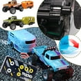 thumbnail image 3 of ZOUBAOQ Mini RC Truck, Mini RC Truck USB Rechargeable Underflow with Trailer, 164 Scale Truck Remote Control Car with Lights, 2.4Ghz Remote Control, 3 of 9