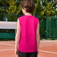 thumbnail image 7 of UACY Kids Boys Plain Sleeveless Tank Tops Tween Boys Summer Athletic Casual Crew Neck Soft Undershirt Autumn Versatile Tees (Hot Pink, 6-7 Years), 7 of 7