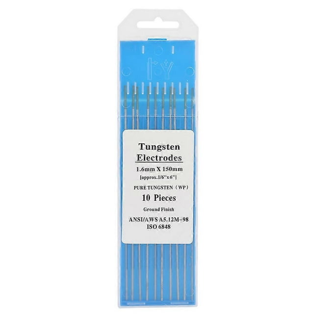 10Pcs Pure Tungsten Electrodes WP Green Tip for AC Tig Welding 2.0*150mm