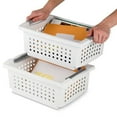 thumbnail image 6 of Sterilite Medium Sized Stackable Household Storage Basket, White (30 Pack), 6 of 8