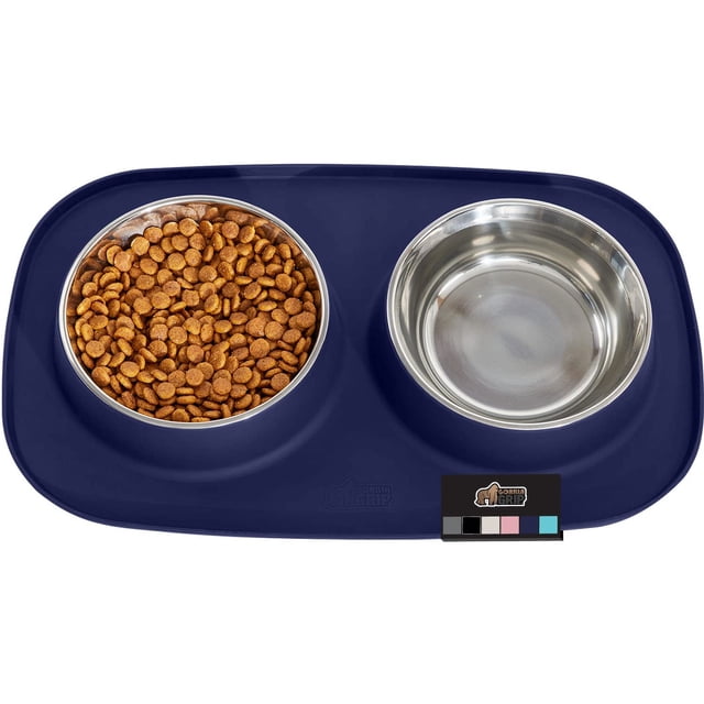 Cuencos para mascotas Gorilla Grip, 100% impermeables, de silicona sin BPA