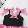 thumbnail image 5 of FYMNSI Baby Girls Polka Dots Tulle Spliced Dresses Birthday Party Princess Tutu Dress Bowknot Headband Christmas Outfit 12-18 Months Rose Red, 5 of 8