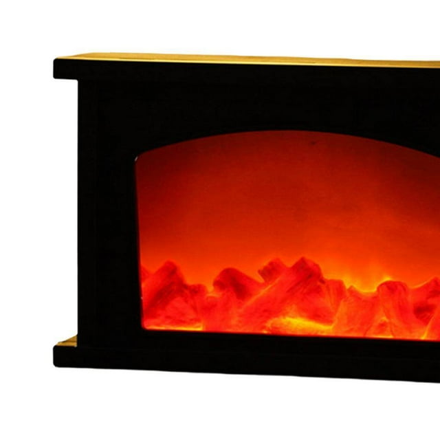 Lanterne de Cheminée Portable à LED Sans Flamme Effet de Feu pour Décoration de Maison Jardin Maison