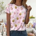 thumbnail image 2 of UngA Womens Easter Tshirt Funny Bunny Graphic T-Shirt Happy Easter Rabbit Tee Top Holiday Casual Easter Shirts Women (Pink,M), 2 of 7