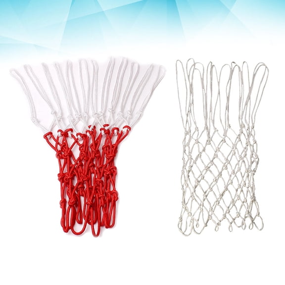 BESTYASH 2Pcs High Density Nylon Basketball Net Heavy Duty Mesh for Standard Basketball Rim Assorted Colors