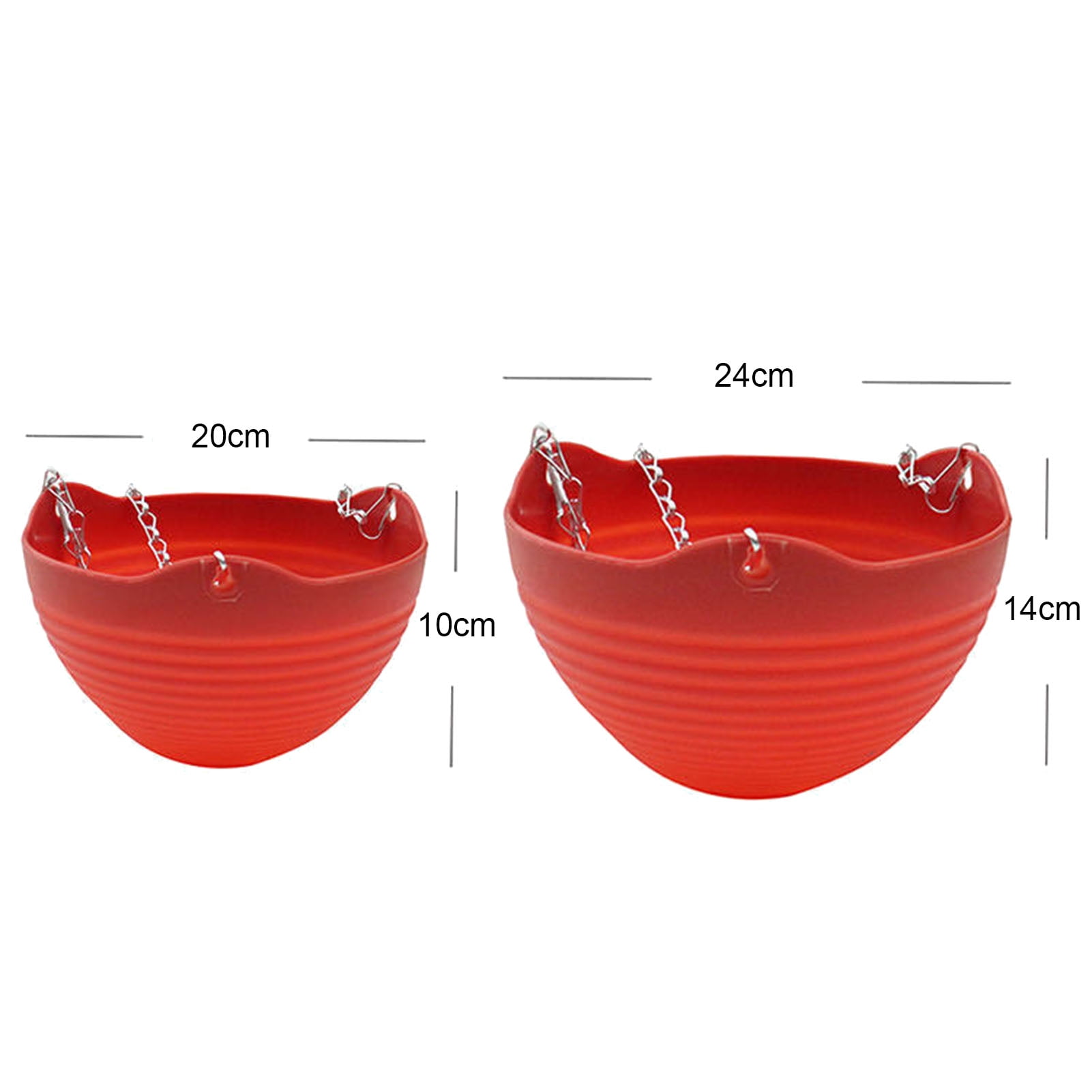 Travelwant Hanging Planters Self-Watering Indoor Outdoor Garden Flower Plant Pot Containers with Drainer and Hanging Chain