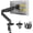 Single Arm, variant on monTEK Single Monitor Arm for 17–32" Flat & Curved Screens, Mechanical Spring Full Motion Desk Mount, Supports up to 19.8 lb, VESA 75x75/100x100, Clamp & Grommet