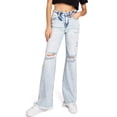 thumbnail image 2 of Risen Jeans Womens Juniors High Rise Wide-Leg Denim Pants (Acid Snow, 1), 2 of 2
