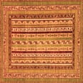 thumbnail image 1 of Ahgly Company Indoor Square Abstract Orange Modern Area Rugs, 4' Square, 1 of 4