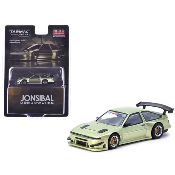 Toyota Sprinter Trueno AE86 Widebody RHD (Right Hand Drive) "Jonsibal Designworks" Green Metallic "Global64" Series 1/64 Diecast Model by Tarmac Works