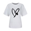 thumbnail image 4 of Pxiakgy Vente Chaude! T-Shirt Trèfle de la Saint-Patrick pour Femmes Chanceux Irlandais Manches Courtes T-Shirt Graphique Trèfle Mode Décontractée Imprimé Amour Col Rond Manches Courtes T-Shirt, 4 of 4