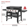 thumbnail image 6 of Nexgrill Daytona 4-Burner Propane Gas Griddle with Side Tables, 60000 BTU Flat Top Grill, 756 SQ In. Hot-Rolled Steel Cooking Space, Outdoor Cooking Barbeque, Black - 720-1058A, 6 of 9