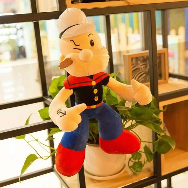 Popeye-muñeco de peluche Sailor de tamaño 45-65CM, modelo de juguete, almohada cómoda para bebé LIUWENJING unisex