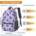 thumbnail image 3 of Boston Terrier Purple Pattern 17" School Backpacks for Teens,Waterproof Oxford Fabric,S-Shape Padded Straps for School,Travel,Hiking,Camping, 3 of 6