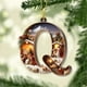 thumbnail image 4 of pstuiky Adorno colgante para árbol de Navidad con 26 letras. Adornos navideños personalizados para hacer tú mismo. Decoración navideña colgante para árbol de Navidad., 4 of 7