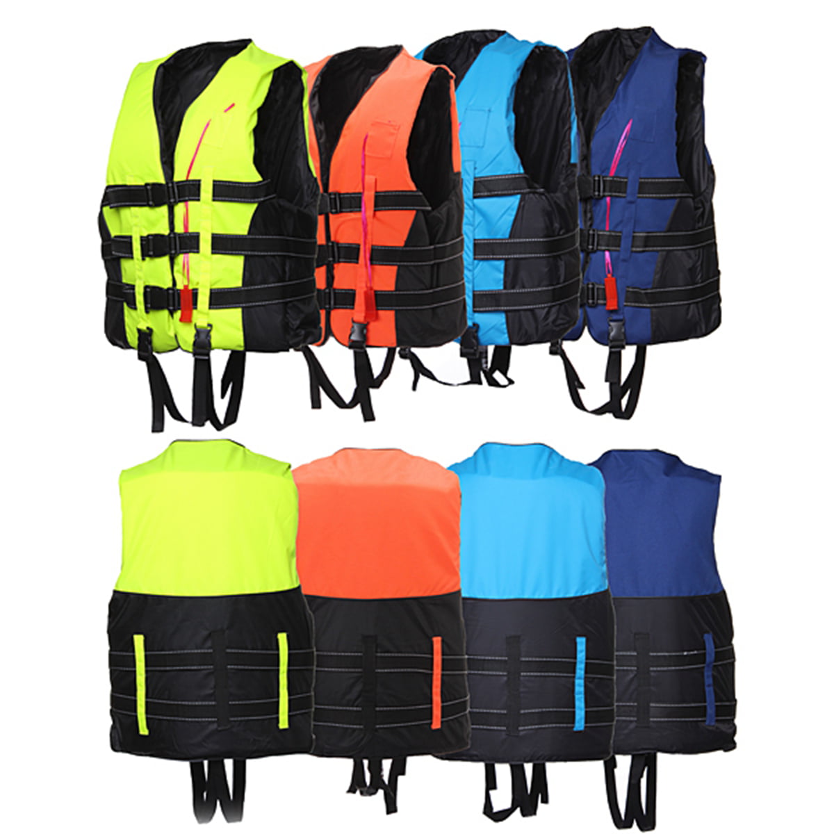 Adult Universal Adjustable Fishing Life Jacket Boating Kayaking ...