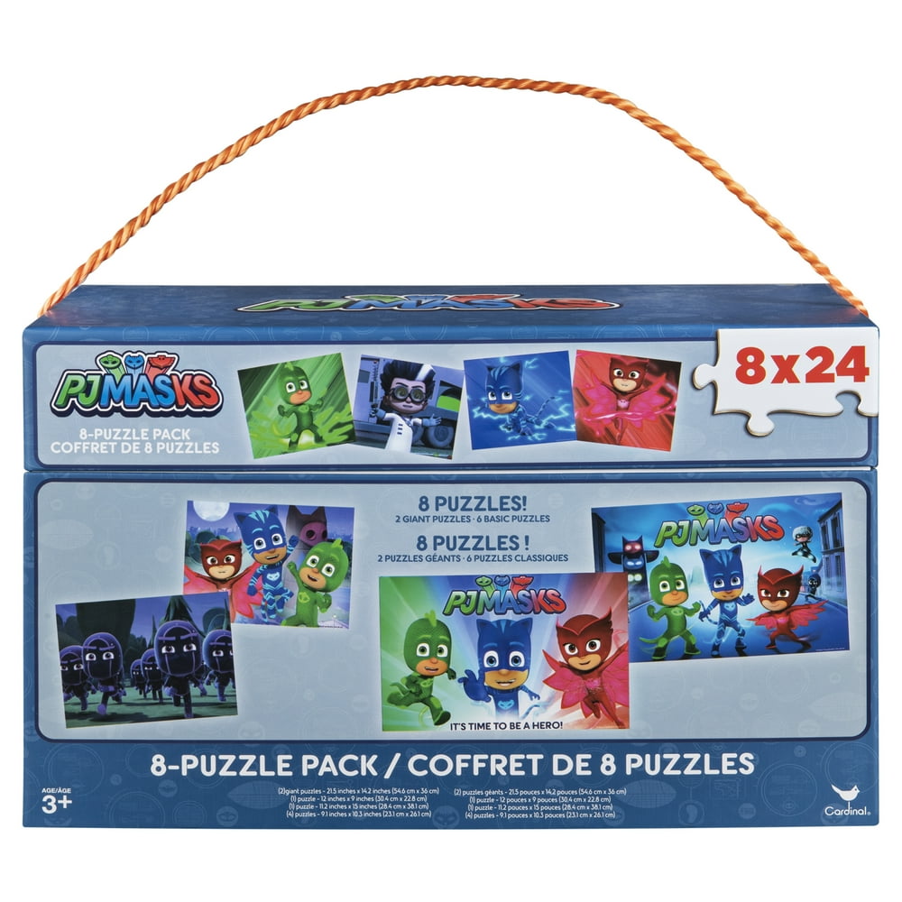 PJ Masks 8Pack of Puzzles in Storage Tub, for Families and Kids Ages 4