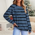 thumbnail image 2 of Tranfacy Longues Chemises à Manches pour Femmes, Chemises pour Femmes, Haut à Manches Longues pour Femmes Imprimé à Col en V avec Manches Raglan, Chandail Décontracté pour Tenues de Mode Automnales Quotidiennes, 2 of 5
