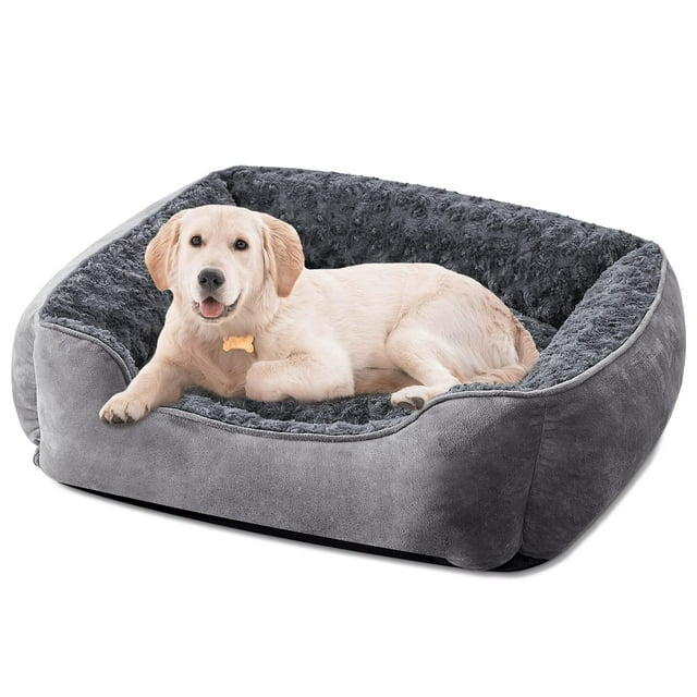 Cama para perros JOEJOY rectangular gris para perros pequeños, medianos y grandes