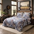 thumbnail image 7 of Realtree Aspect Ocean Full/Queen Comforter Set - 3 Pcs Fishing Hunting Bedding - 100% Cotton Super Soft Sea Water Printed Camouflage Outdoor Beach Themed Decor Bed Set with Pillow Shams - (80" x 90"), 7 of 7