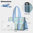 thumbnail image 5 of Teacher Tote Bag,Cute Shiba Inu Teacher Utility Tote Bag,Large Work Tote Bags for Women with Multiple Pockets,Top Zipper Closure,13.8x10.6x6.7 Inch, 5 of 5