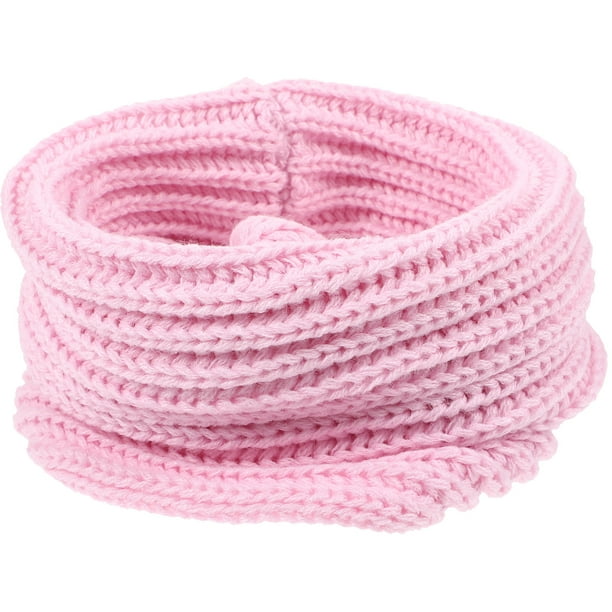 EeaseMX Mujeres Invierno Cálido Infinito One Circle Knit Wool Blend Cowl Loop Bufanda Chal Grueso Pañuelo para el cuello (Rosa)